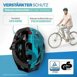 Fischer Fahrradhelm Urban Plus New York S/M türkisblau matt