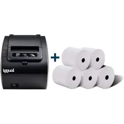 Iggual Kit Thermodrucker Tp8002 + 5 Rollen