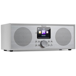 Auna Silver Star Radio (16 W, Internetradio Bluetooth Radio mit WLAN -DAB+ Digitalradio Küchenradio) weiß