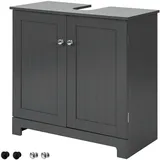 SoBuy Waschbeckenunterschrank Grau