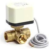 Wiltec 3-Wege Zonenventil DN20 26,9 mm (3/4'), Dreiwegeventil 230 Vac, Einheit aus Umschalt-kugelventil und aufgesetztem Steuergerät