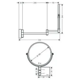 Hansgrohe AddStoris Rasierspiegel 41791990