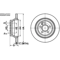 ATE Bremsscheibe hinten rechts links voll 302,0mm für VOLVO 30769058 24.0112-0180.1