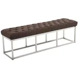 CLP Sitzbank Amun Stoff Edelstahl braun 150 cm
