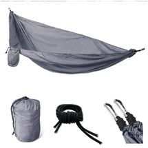 Svita Hängematte Outdoor Camping ultraleicht Befestigung 1-2 Personen (270x140 cm, Dunkelgrau