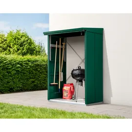 Hörmann Kaminholzregal Elegant-V Metall 123 x 103 x 198 cm moosgrün