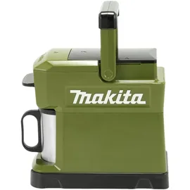 Makita DCM 501 SG2O Akku Kaffeemaschine 12 V max. / 18 V Olive + 2x Akku 6,0 Ah + Ladegerät