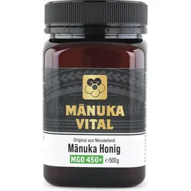 manuka vital Honig MGO 450+ | Original, zertifiziert und natürlich aus Neuseeland 500 g