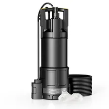 Wiltec Tauchpumpe 1200 W 6000 l/h mit Trockenlaufschutz und Schwimmerschalter