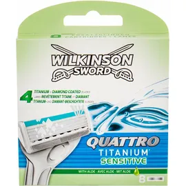 Wilkinson Rasierklingen Quattro Titanium Sensitive 8 St.