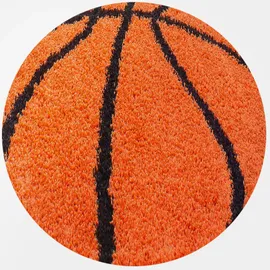 KADIMA DESIGN SPIELTEPPICH MATREI in Orange, mit Basketball-Motiv, Ø 100 cm