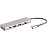 s/conn shiverpeaks BASIC-S USB-Dockingstation 6in1, USB-C Stecker - Beige
