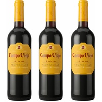 Campo Viejo Tempranillo 3er Set, Rotwein, Wein, Alkohol, Flasche 13.5% 3x750 ml