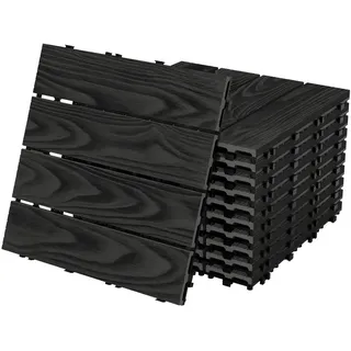 ML-Design WPC Terrassenfliesen Anthrazit 30 x 30 cm 11 St.