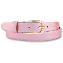 Ledergürtel BERND GÖTZ, Damen, Gr. 100, rosa (rosa, metallic), Leder, unifarben, casual,feminin,klassisch,modisch,casual, Gürtel, goldene Schließe in Hufeisenform