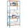Proregal Schwerlastregal Stahl 200x100x40 cm Blau/Orange 5 Fachböden
