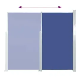 vidaXL Ausziehbare Seitenmarkise 100 x 500 cm blau