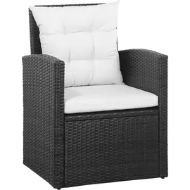 vidaXL Polyrattan Gartenset 5-tlg. schwarz 43972