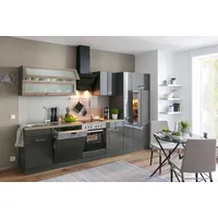 kochstation Küchenzeile KS-Utah 310 cm grau