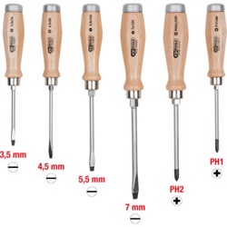 KS Tools ERGOTORQUE WOODmax Schlag-Schraubendreher-Satz, 6-teilig