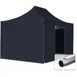 TOOLPORT Faltpavillon 3 x 4,5 m inkl. 4 Seitenteile Schwarz