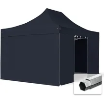 TOOLPORT Faltpavillon 3 x 4,5 m inkl. 4 Seitenteile Schwarz