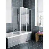 Kermi Vario 2000 Faltwand 3-tlg. V2FW30601412K 68,5-71,8x140cm, Silber Mattglanz Kerolan Perl