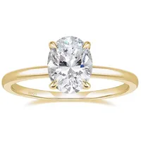 ROUGEMONT Solitärring Extravaganter Damen Solitär Ring Verlobungsring Oval 925 Silber, Echtschmuck 7