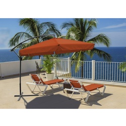 GARDEN PLEASURE Ampelschirm, Format: 300 cm cm, sechseckig, abknickbar - orange