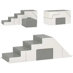 HOMCOM Kinder-Softplay-Set Kunstleder, Schaumstoff