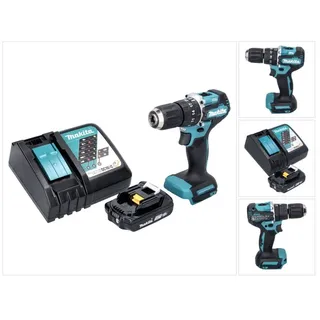 Makita DHP 487 RA1 Akku Schlagbohrschrauber 18 V 40 Nm Brushless + 1x Akku 2,0 Ah + Ladegerät