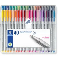 Staedtler 334 SB40 Fineliner triplus (ergonomische Dreikantform, hohe Qualität
