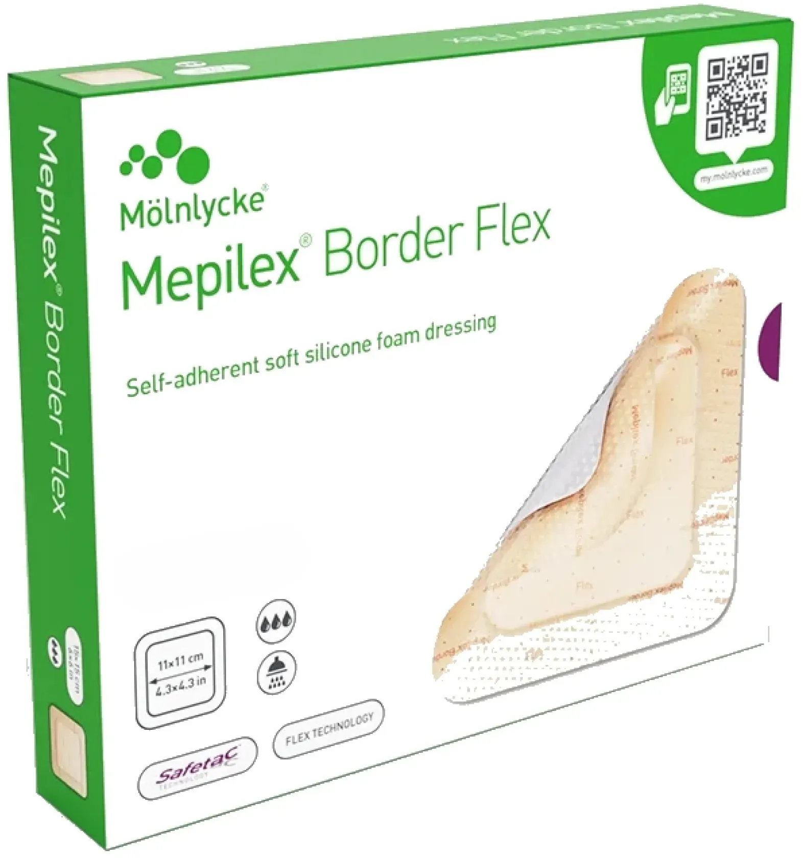 MEPILEX Border Flex Schaumverband haftend 7,5x7,5 cm 10 ST 595260