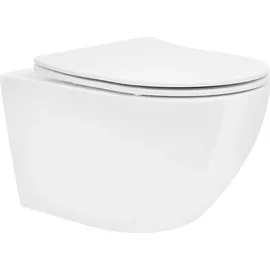 luxebath Spülrandloses Wand Hänge WC Toilette Deckel lang Tornadospülung Softclose Nano