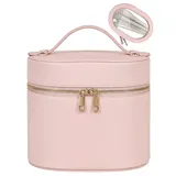 Prite 2 Stück Kosmetiktasche Damen Reise Kosmetikkoffer Hartschale, Rosa