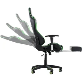 TPFLiving Turbine Kunstleder Schwarz/Grün