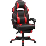Songmics OBG73BRV1 Gaming-Stuhl tintenschwarz-erdbeerrot
