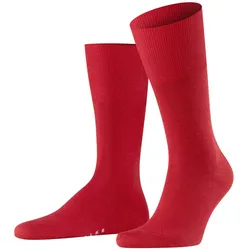 FALKE Herren Socken - Airport, Kurzstrumpf, Freizeit- und Business-Socken, Unifarben Rot (Scarlet) 41-42