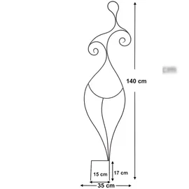 DanDiBo Ambiente Rankhilfe Metall Rankgitter 140 x 0 cm Schwarz