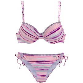 VENICE BEACH Bügel-Bikini, mit Häkelkanten, rosa