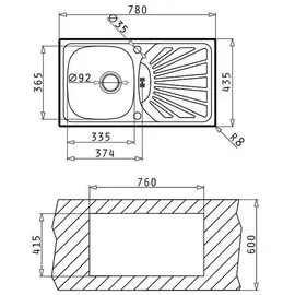 PYRAMIS ET78 Margarita edelstahl glatt