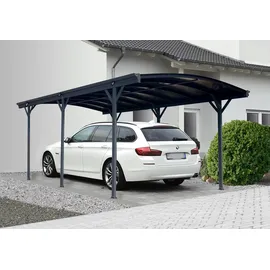 Floraworld Einzelcarport 300 x 5,05 m anthrazit inkl. Regenrinne