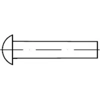 Industrial Quality Supplies DIN 660 Halbrundniete, Edelstahl A2 4x8