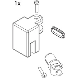 Kermi EBRA013 Set Stabilisierung Kopf Farbe: silber hochglanz 2534455
