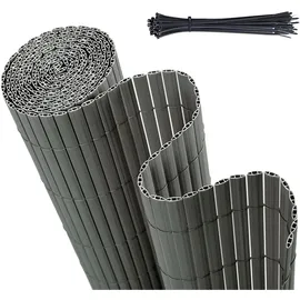 Sekey Sichtschutzmatte PVC 100 x 400 cm Hellgrau