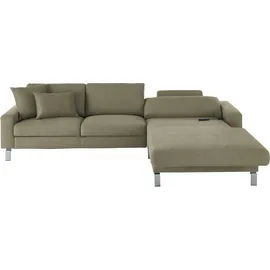 Candy Eckcouch Polyester 2,5-Sitzer Grün