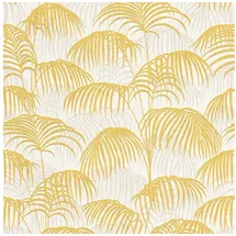Profhome Natur Tapete Palmen 0,53 m x 10 m 5,33 m2 Gelb/Gold/Weiß 961982