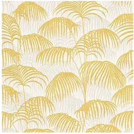 Profhome Natur Tapete Palmen 0,53 m x 10 m 5,33 m2 Gelb/Gold/Weiß 961982