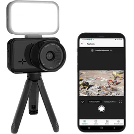 Somikon 4K-WLAN-Zeitrafferkamera, App, 20 m Farb-Nachtsicht, PIR-Sensor, Akku