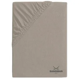 Sansibar Spannbettlaken Baumwolle-Elasthan 140 x 200 - 160 x 200 cm braun